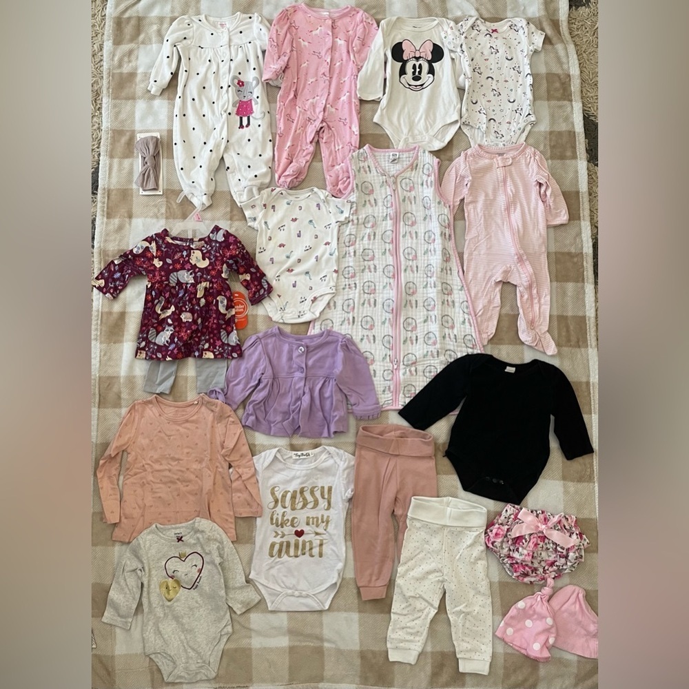 Bundle of girl clothes nb-12 months
